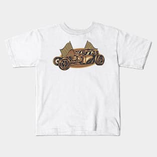 Gold Hot Rod Kids T-Shirt